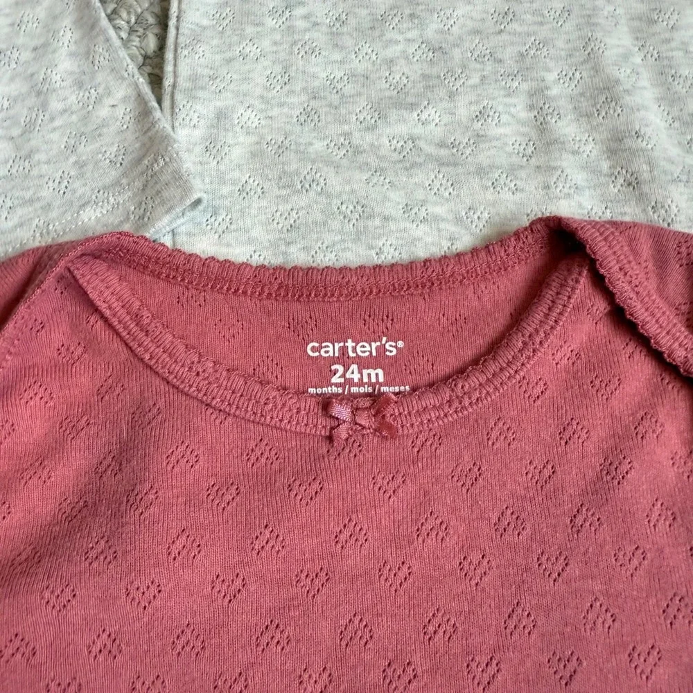 Carter's Size 24 Months Baby Girl Long Sleeve Bodysuits‎ 4 Pack